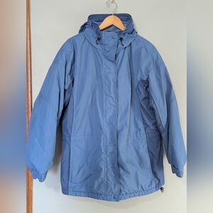 Columbia Hooded Blue‎ Two Tone Winter Jacket Women's Large